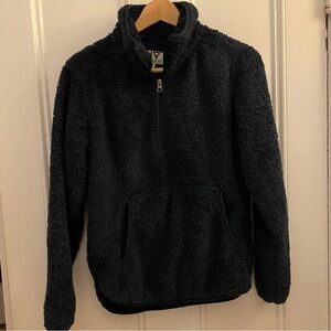 LIV Outdoor Fleece Jacket Women’s S Navy Blue Sherpa Pullover 1/4 Zip gorpcore
